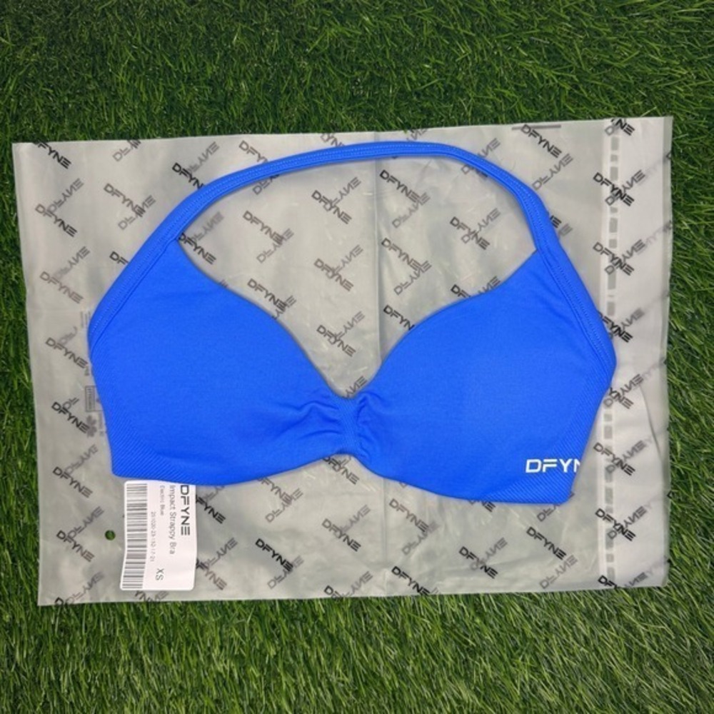 Dfyne impact strappy bra electric blue extra small